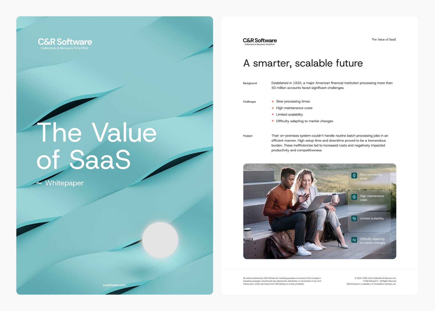 Cover of a Whitepaper: The Value of SaaS
