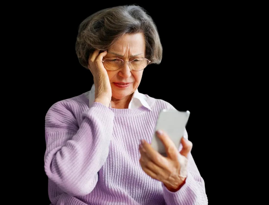 Woman looking at phone